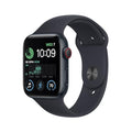Apple Watch SE 2nd Gen (GPS + Cellular) 44mm AlumCase with Midnight Sport Band - S/M - Midnight - MRH43LL/A