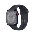 Apple Watch Series 8 (GPS + Cellular) 41mm Midnight Aluminum Case with Midnight Sport Band - S/M - MNUV3LL/A