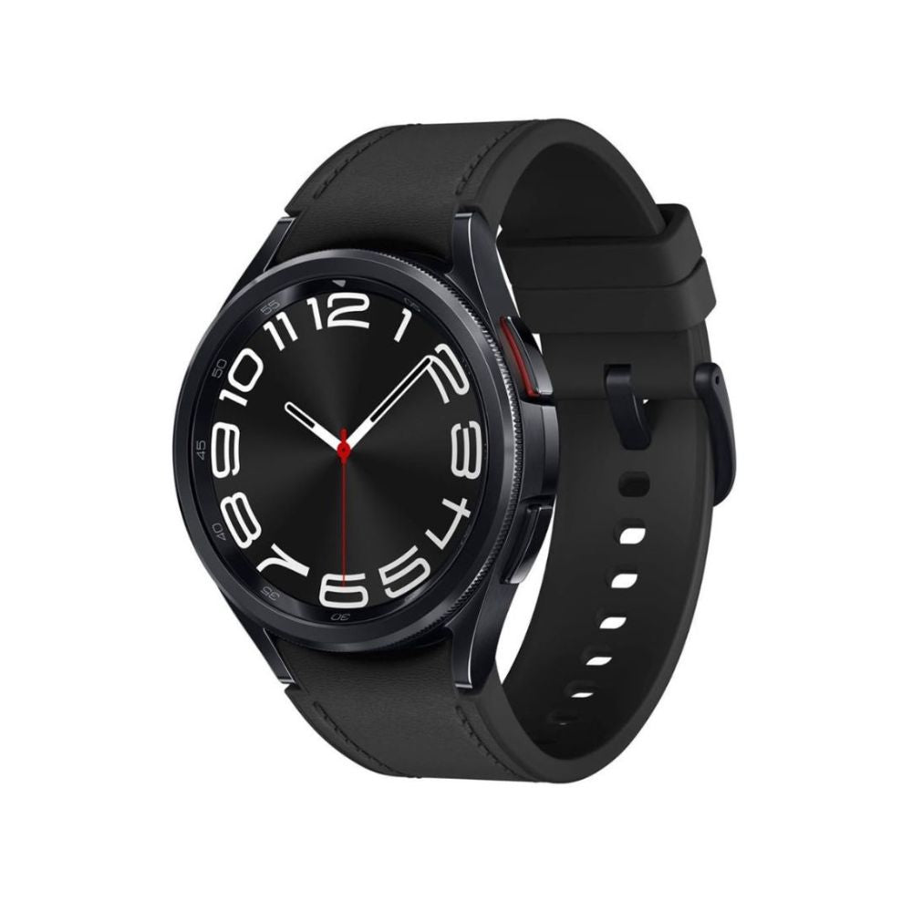 Samsung Galaxy Watch 6 Classic 43mm LTE - Black Stainless Steel with Black Leather Band - SM-R955UZKAXAA