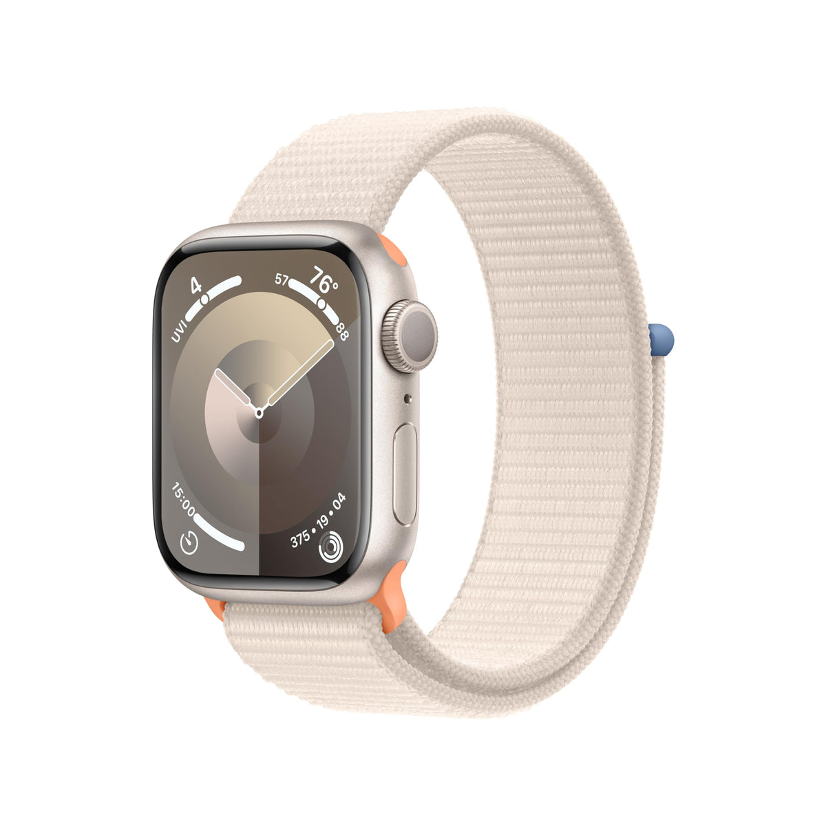 Apple Watch Series 9 (GPS) 41mm Aluminum Case with Starlight Sport Loop - Adj - Starlight - MR8V3LL/A