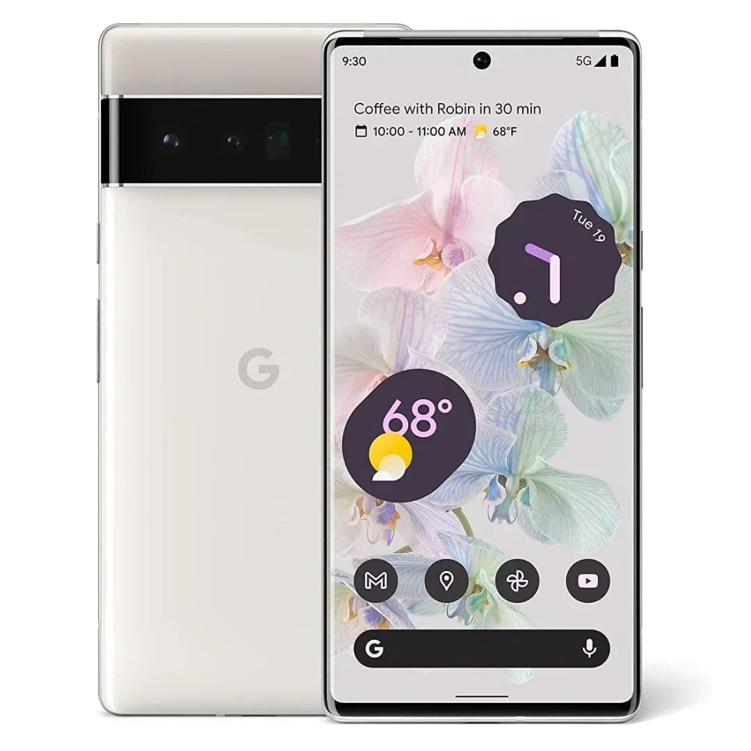 Google Pixel 6 Pro - 5G 6.71" AMOLED - Unlocked Smartphone with Advanced Pixel Camera and Telephoto Lens - 128GB - Cloudy White