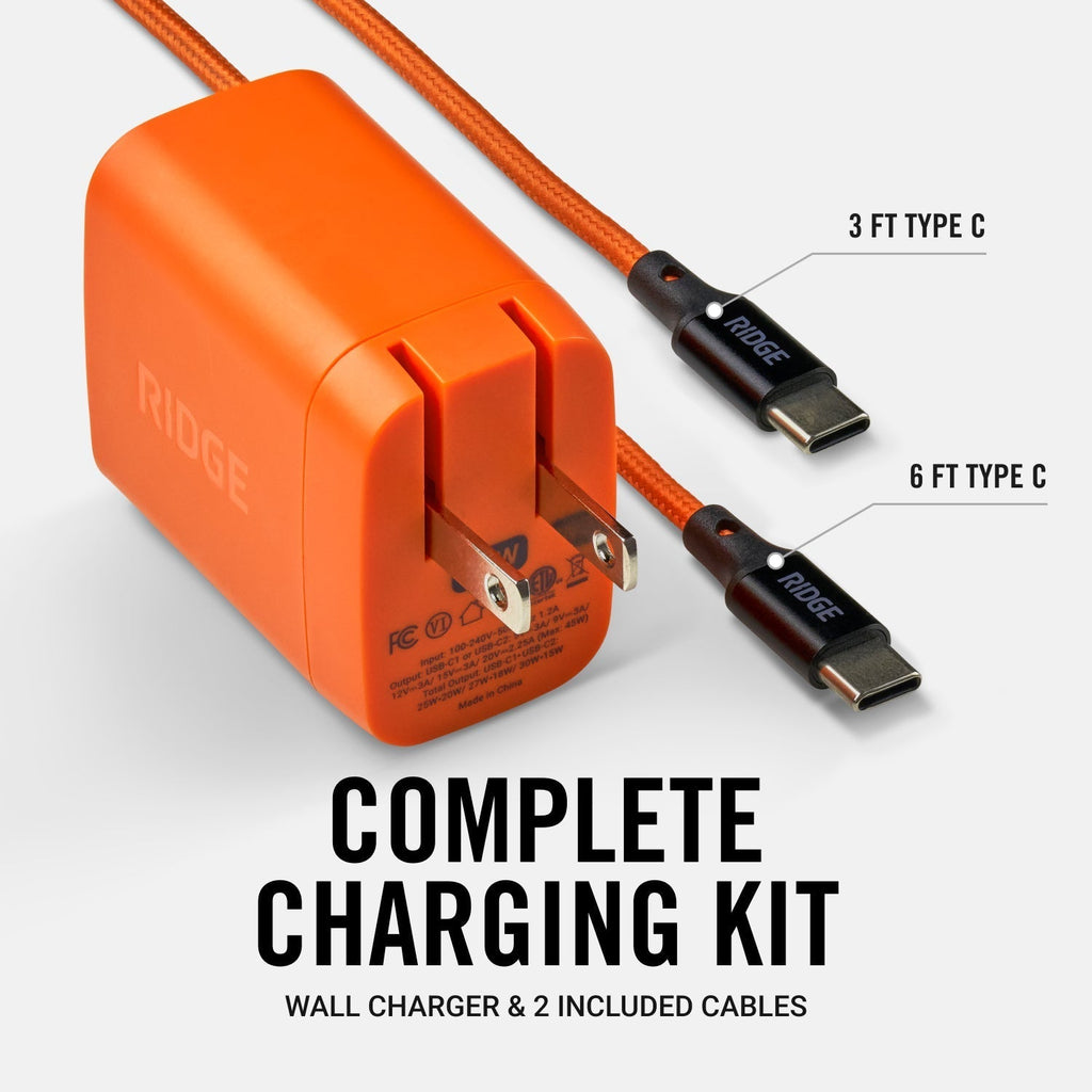 45W Power Adapter Kit - Basecamp Orange