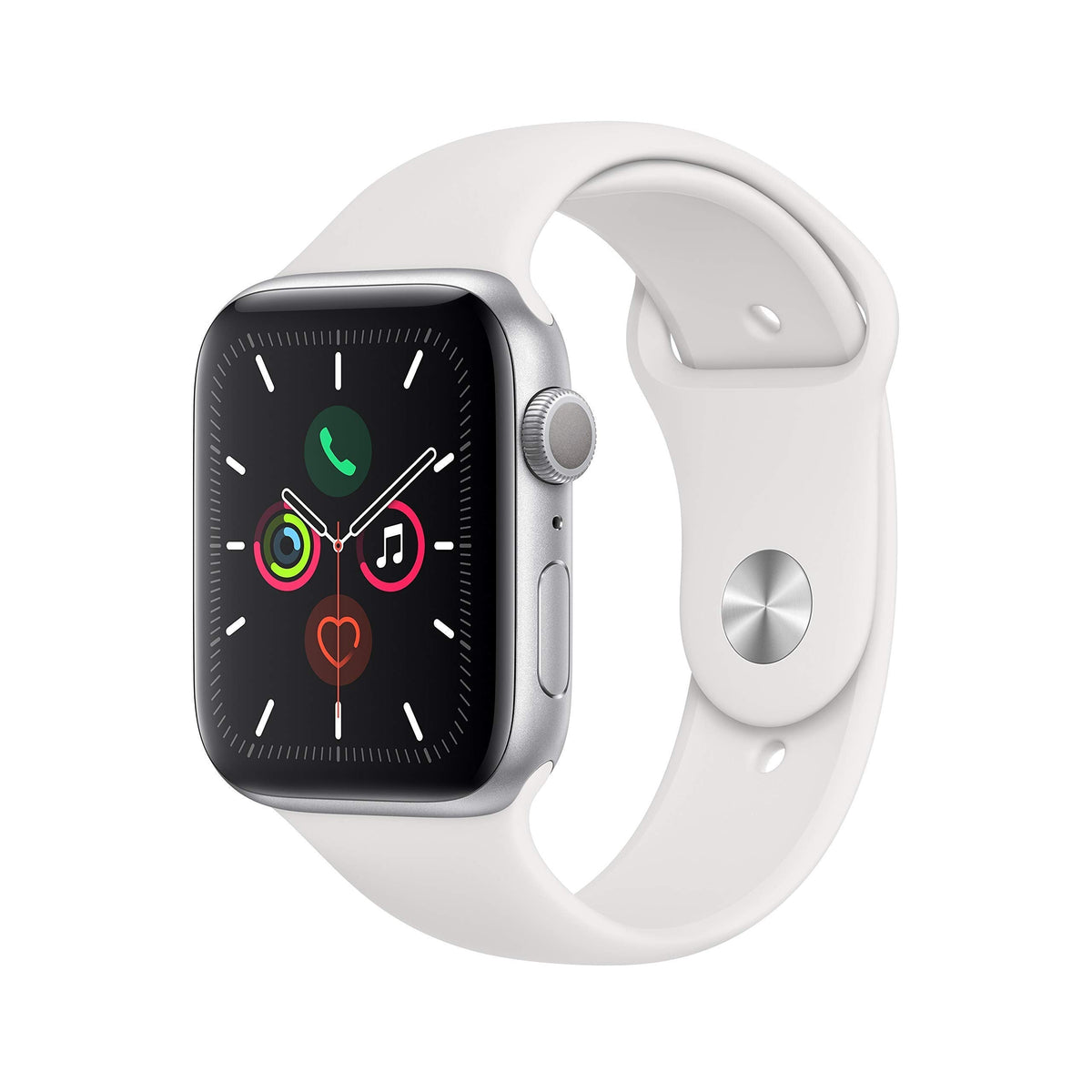 Apple Watch Series 5 44mm Silver Aluminum White Sp Band GPS - MWVD2LL/A