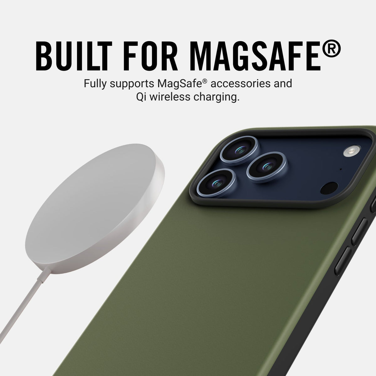Everyday Charging Kit - Power Adapter + iPhone 17 Pro - Matte Olive